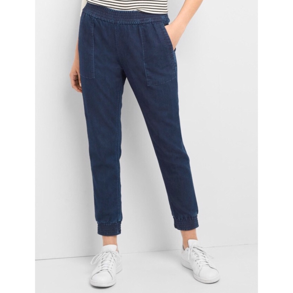 Gap Denim Jeans cargo joggers in dark indigo
